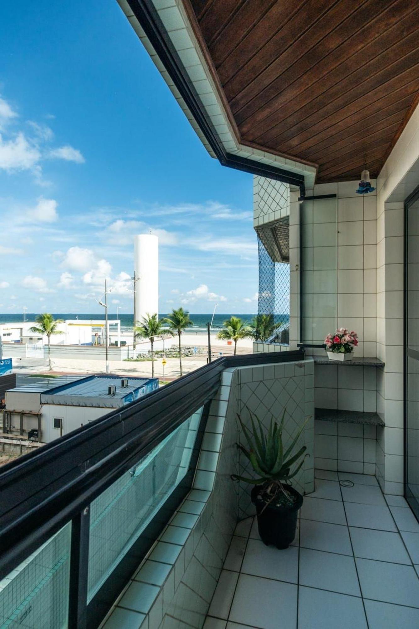 Frente Vista Mar Com Varanda Wi Fi 300Mbps E 10M Da Praia Da Tupi - Estacionamento Gratuito Praia Grande  Exterior foto